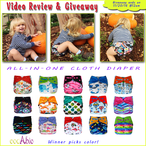 EcoAble All-in-One AIO Cloth Diaper Review