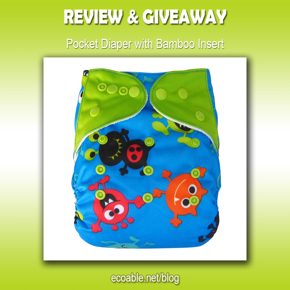 ecoAble Pocket Diaper with Insert Review & Giveaway