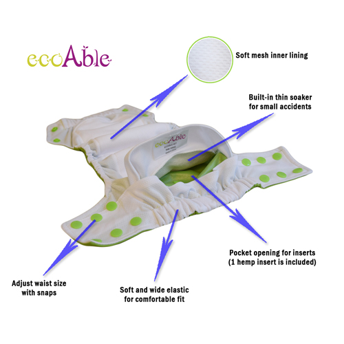 EcoAble Swim and Potty Training Cloth Diaper